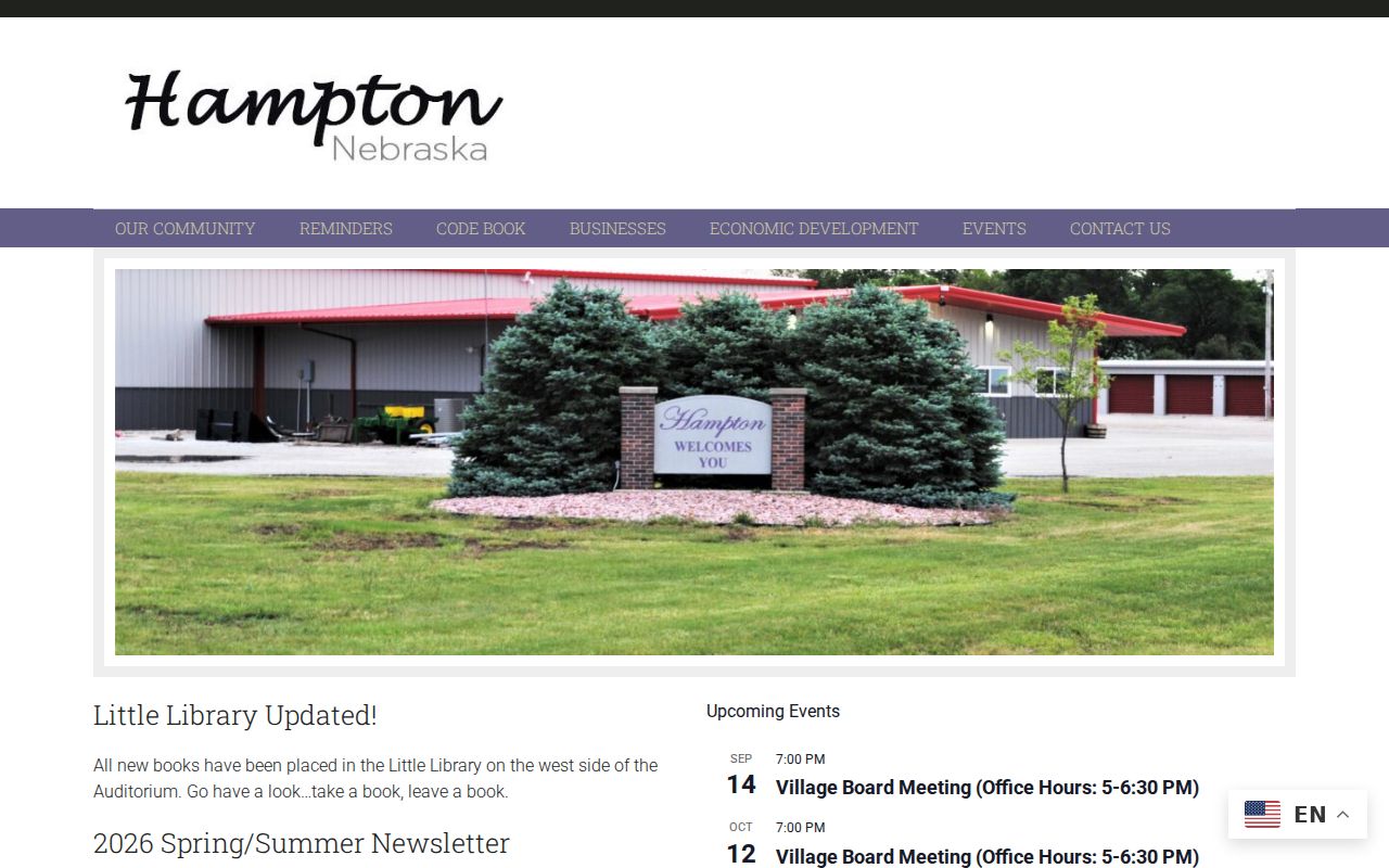 Hampton court records official village website context